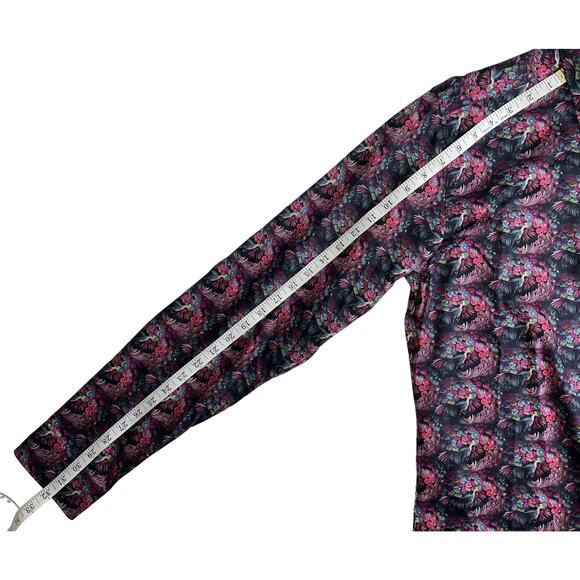 3-63 JARED LANG NWT Men's Dress Shirt Peacocks Multicolor L - Picture 16 of 16